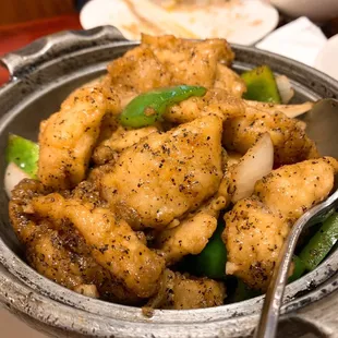 Basil black pepper seafood