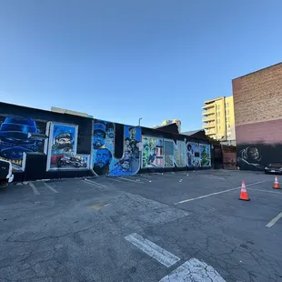 a mural on the side of a building