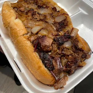 Smoked Philly Cheese Steak Sandwich