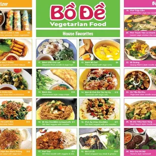 This is the to-go menu.