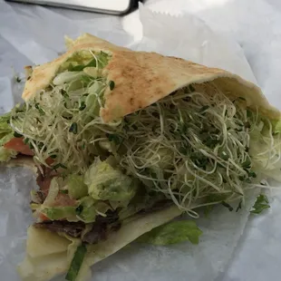 a sandwich on a wrapper