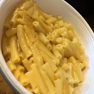 a bowl of macaroni and cheese