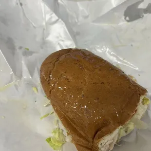 Turkey (Half) -- soaked in oil on the outside
