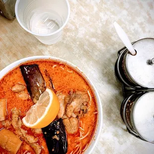 12. Curry Chicken Rice Noodle Soup