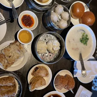 a table full of food
