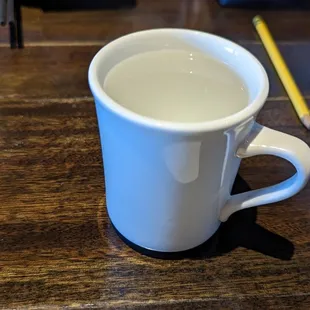 The hot water.