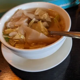 Chicken wonton soup.