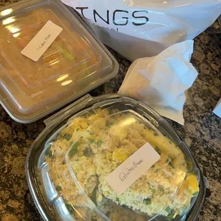 Pad Thai and pineapple fried rice