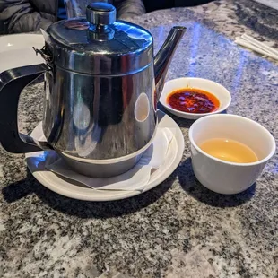 Hot tea pre- dim sum