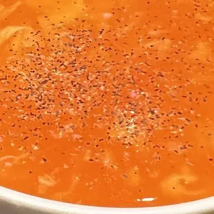 Egg drop soup with pepper yummy