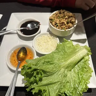 Chicken lettuce wrap