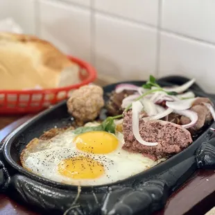 a plate of food on a table