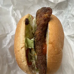 Pork Schnitzel sandwich