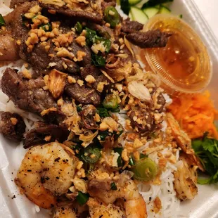 Grilled Shrimp &amp; Pork Vermicelli Noodles