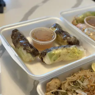 Grilled Beef Spring Rolls