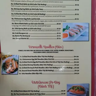 Menu as of 07/13/22