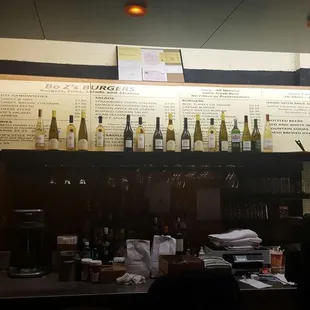 menus on the wall