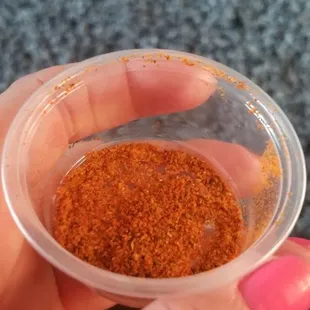 This is how much old bay they put in a container, when you ask for Old Bay on the side!