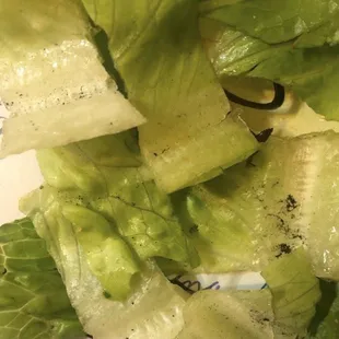 Unwashed lettuce.