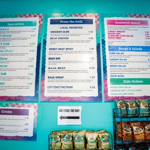 Board and Brew full menu.