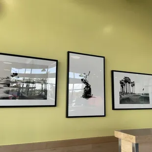 Photos on wall