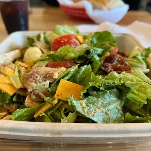 Cobb salad in a box