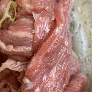 Raw roast beef