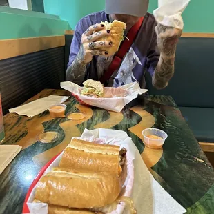 Took my friend for his first time. He had the turkado I had a Baja beef