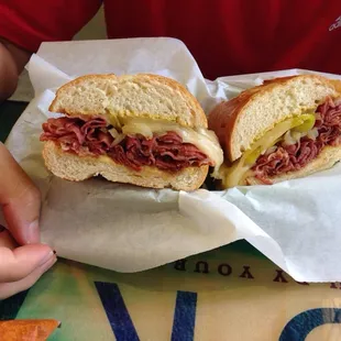 Perfect pastrami sandwich