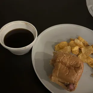 going down on this sando with the soup dip, finally