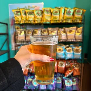 Great beers, chip selection &amp; hot sandwiches