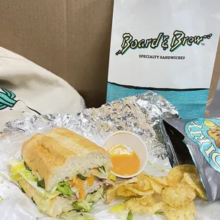 Italian Sub with secret sauce and chips !