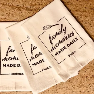 Custom tea towels