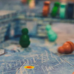 a close up of a game