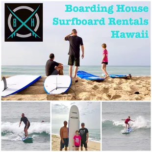 Private surf lessons... Father and daughter time..