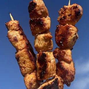 Grilled chicken skewers