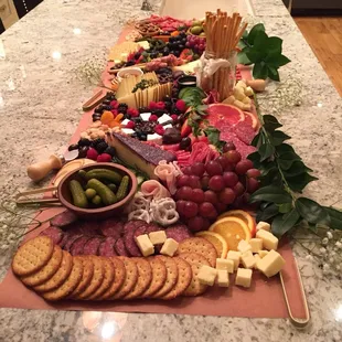 One half of the charcuterie, so pretty!
