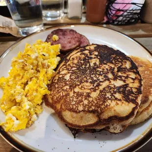 Blueberry pancake breakfast