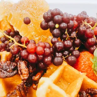 Waffles and honey comb