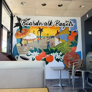 Boardwalk Bagel Wall Mural