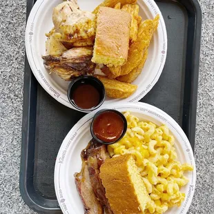 Teriyaki steak and rotisserie chicken