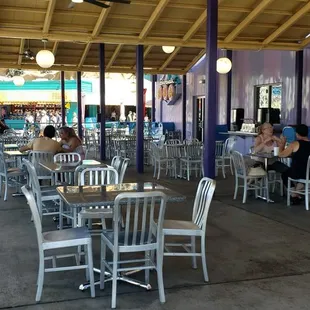 Outside patio dining area