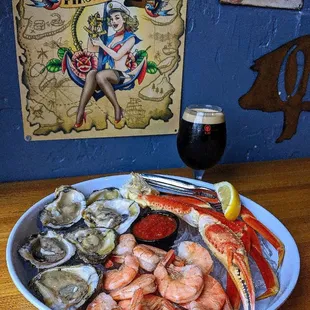 Oysters, Shrimp, Crab Legs
