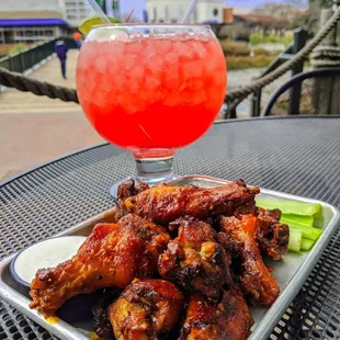 Smoked Wings and Fishbowl