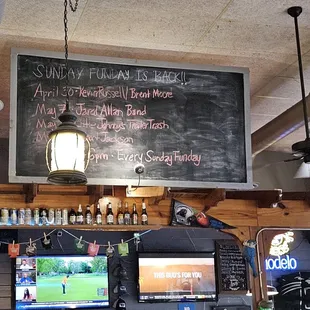 Inside view. Blackboard  : coming events here