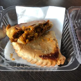 Spicy corn empanada