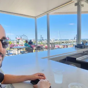 Outdoor bar facing the beautiful Chesapeake Bay!
