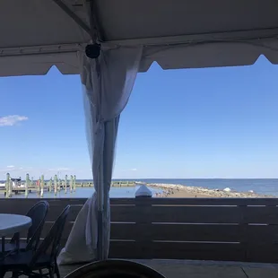 a view of the ocean from the patio