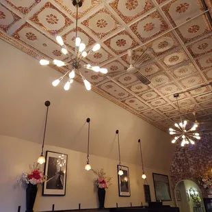 Pretty interior minus the dirty ceiling fan my friend observed