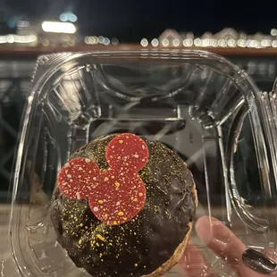 Chocolate dipped cream puff